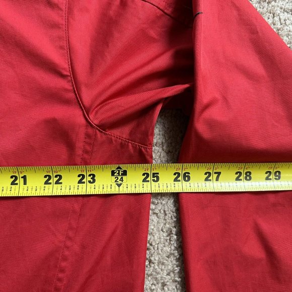 Nike Golf Windbreaker Men's Large Pullover V Neck Clima Fit Red Zip Pockets - Picture 9 of 12